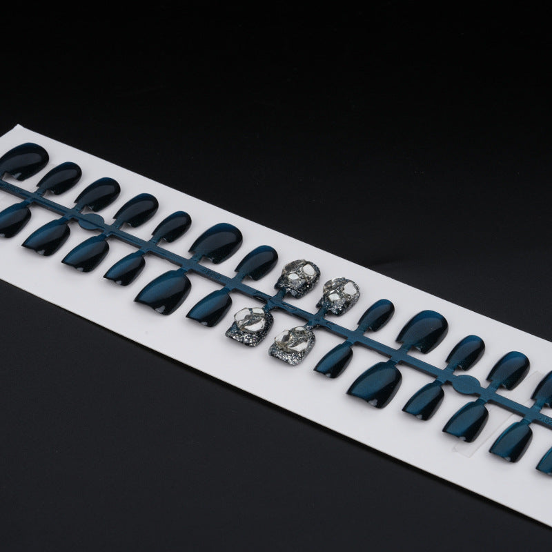Premium Rhinestone-Studded Press-On Nail Set Stornfield