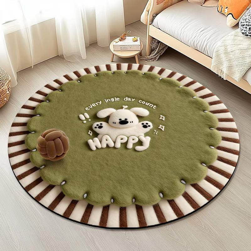 Cute Cartoon-Themed Plush Area Rug
