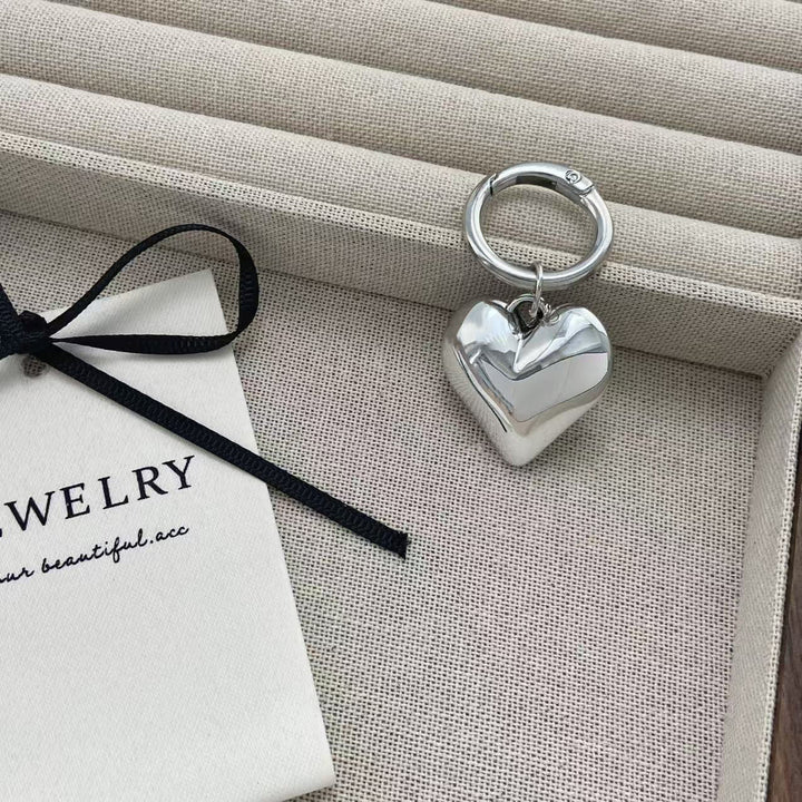 Heart-Shaped Silver Keychain Stornfield