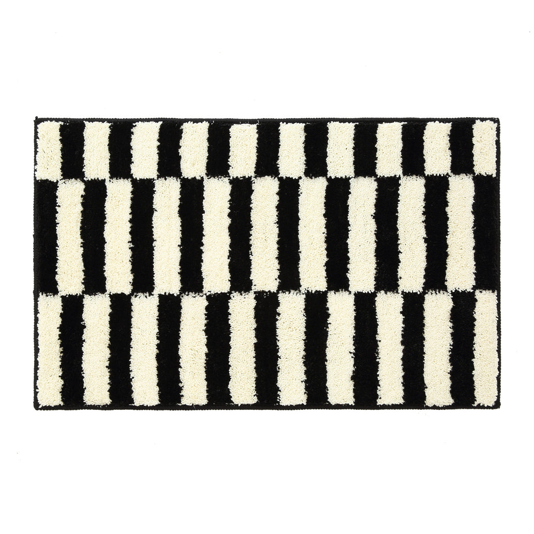 Textured Striped Bath Mat