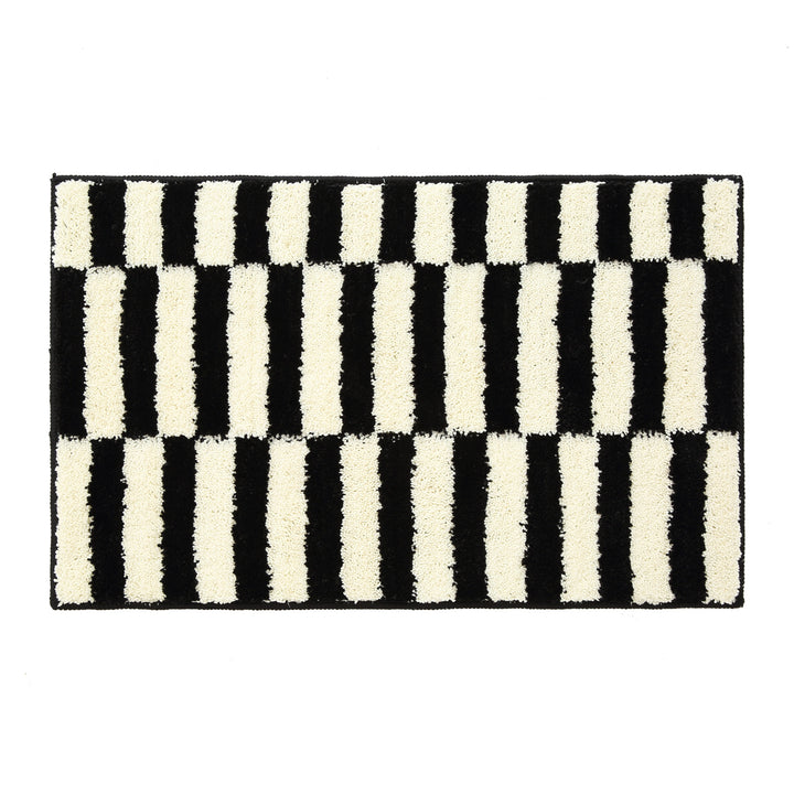 Textured Striped Bath Mat