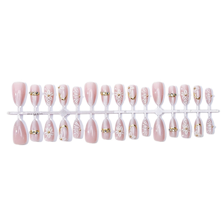 Artistic Floral Acrylic Press-On Nails Stornfield