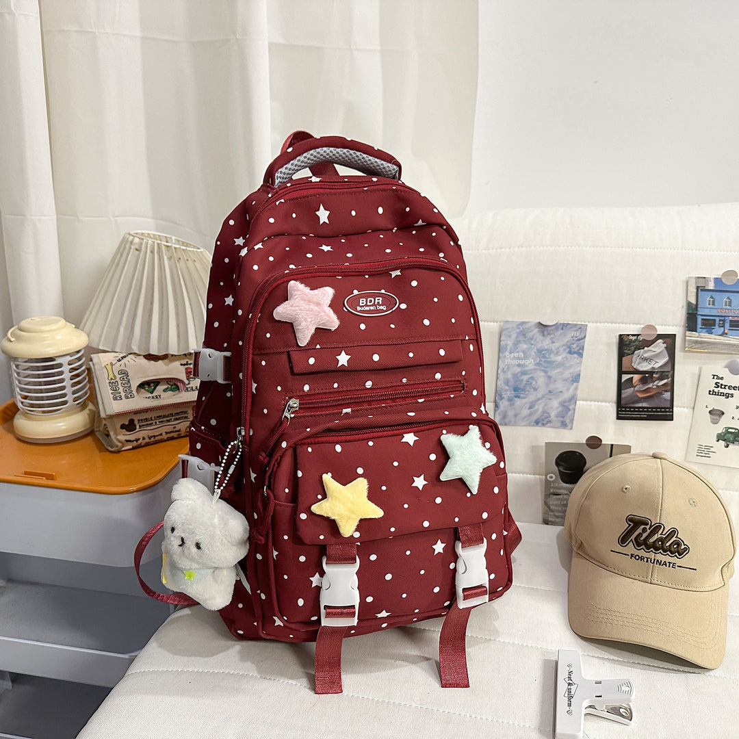 Star-Patterned Multi-Compartt Backpack Stornfield