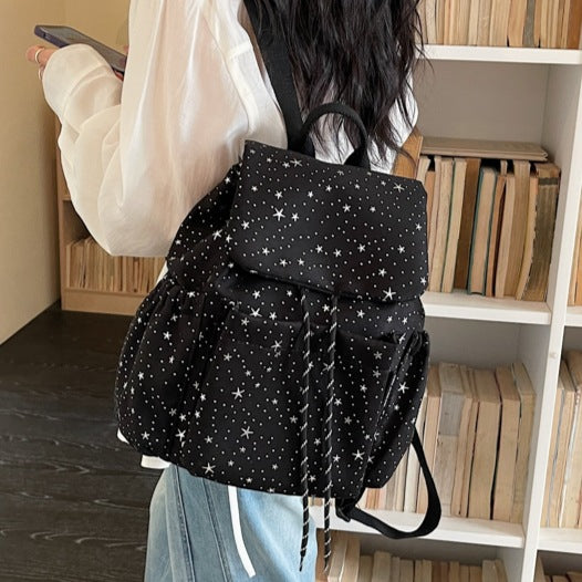 Star-Patterned Casual Drawstring Backpack Stornfield