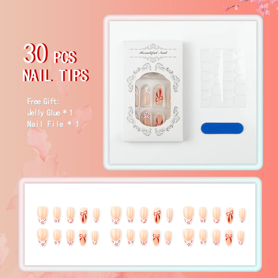 Artificial nails with festive decorations Stornfield