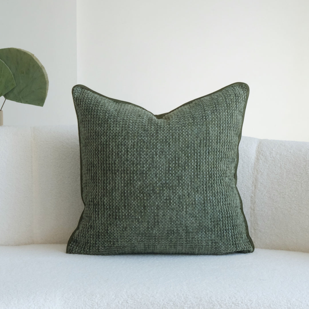 Textured Velvet Accent Cushion for Home Decor