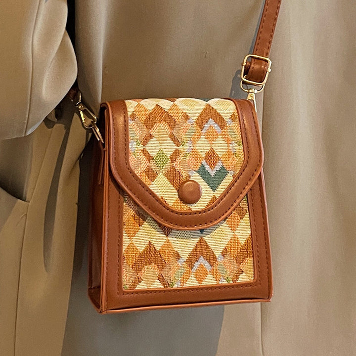Geometric Pattern Crossbody Bag