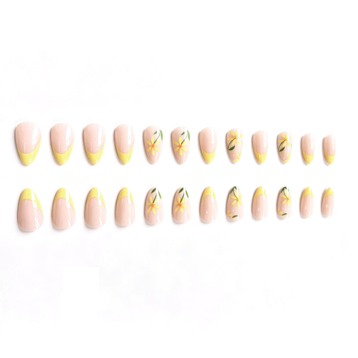 Floral French Tip Nail Art Stornfield