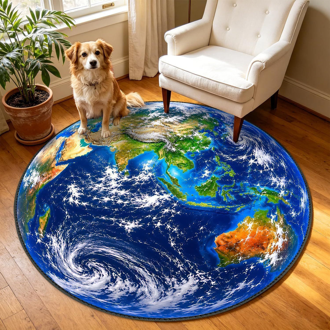Ornate Round Area Rug
