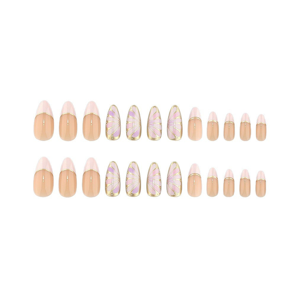 Artificial nail set with elegant geometric design Stornfield