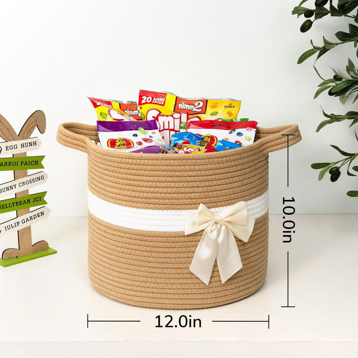 Women Decorative Storage Basket with Bow Accent Stornfield