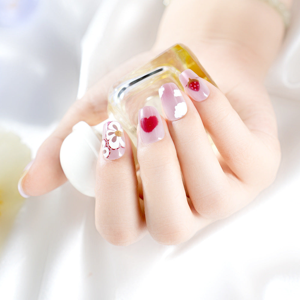 Artistic Floral-Patterned Press-On Nail Set Stornfield