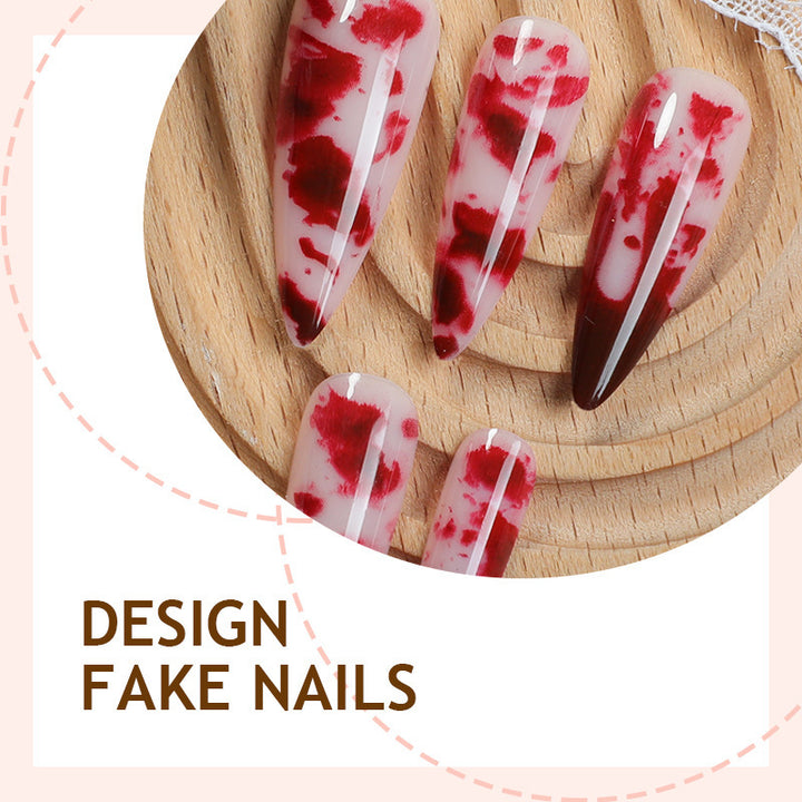 Art nail set with decorative marble pattern Stornfield