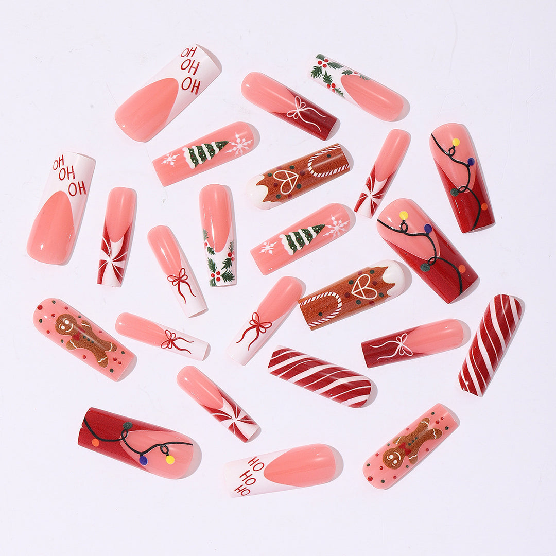 Artificial nail set with festive Christmas design Stornfield 1789118905