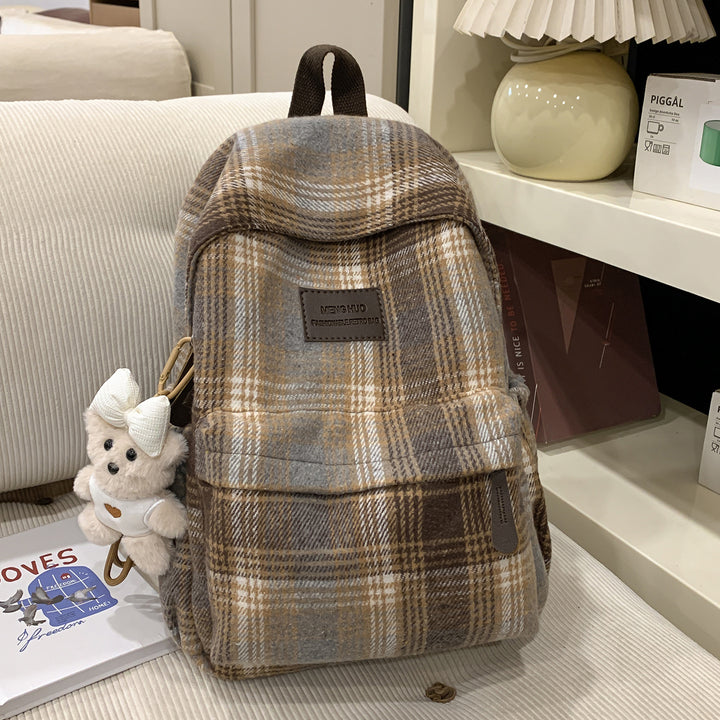 Cozy Plaid Backpack Stornfield