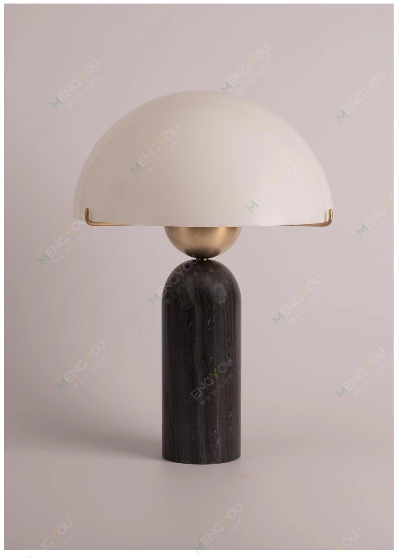 Contemporary Table Lamp with Dome Shade