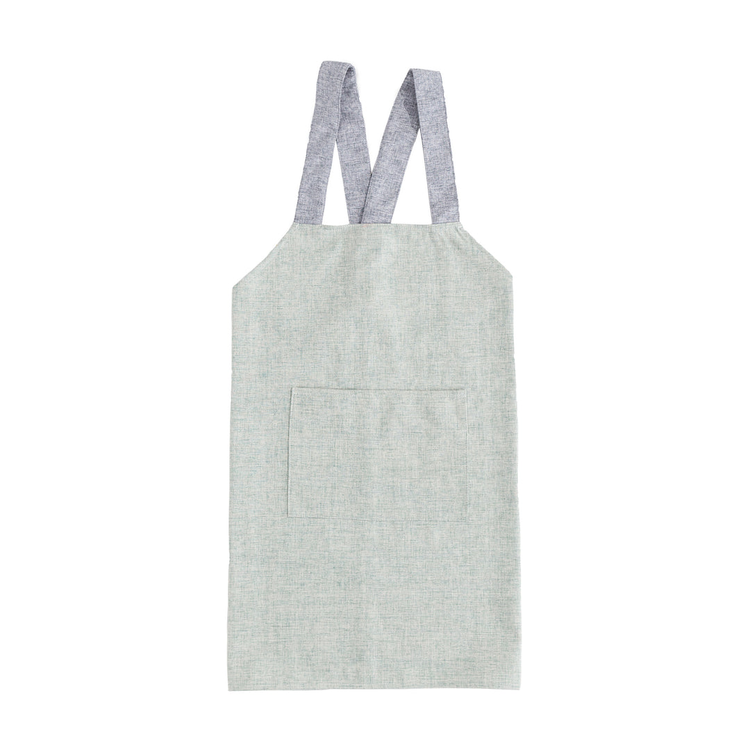 Adjustable canvas apron with wide contrast straps and applied front pocket Stornfield