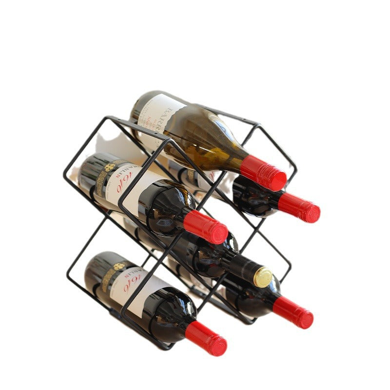 Unisex wine rack made of black metal Stornfield