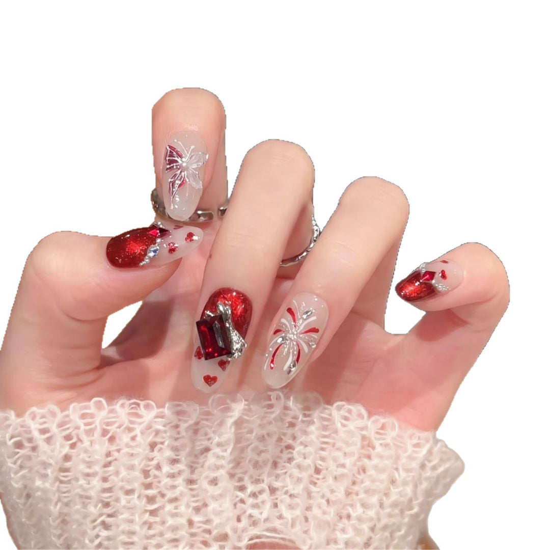 Decorative Themed Press-On Nail Set Stornfield