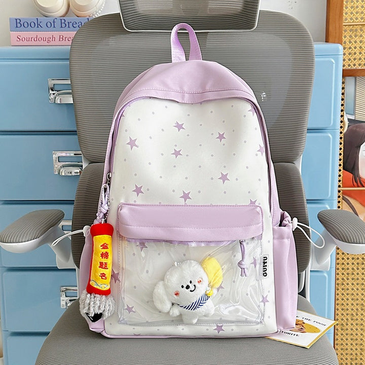 Fun-Themed Star Pattern Backpack Stornfield