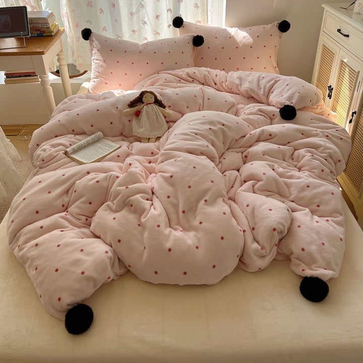 Cute Plush Animal-Themed Duvet Cover Set