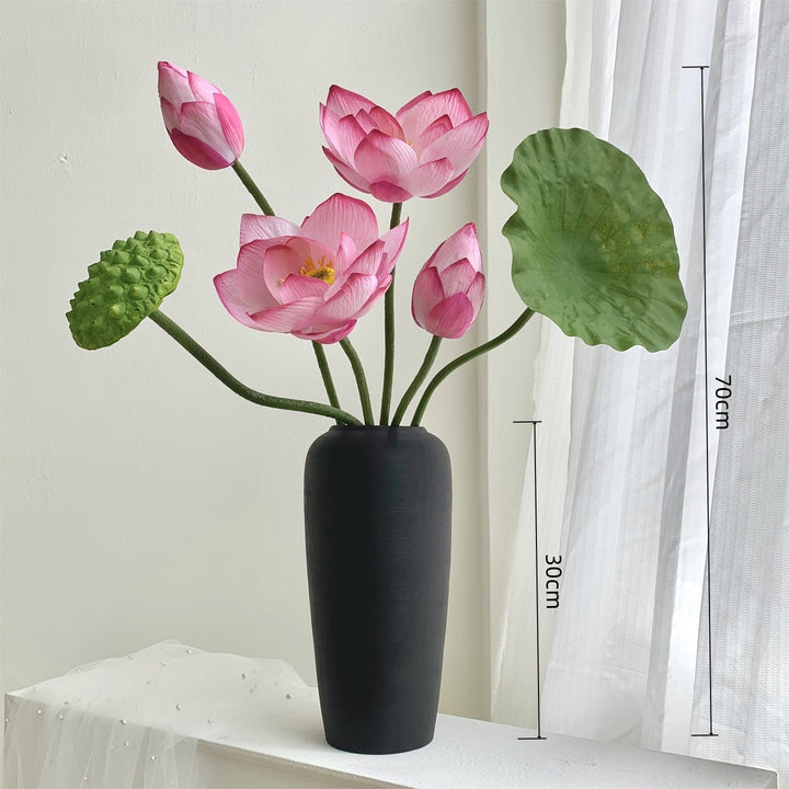 Decorative Artificial Lotus Flower Bouquet for Home Decor