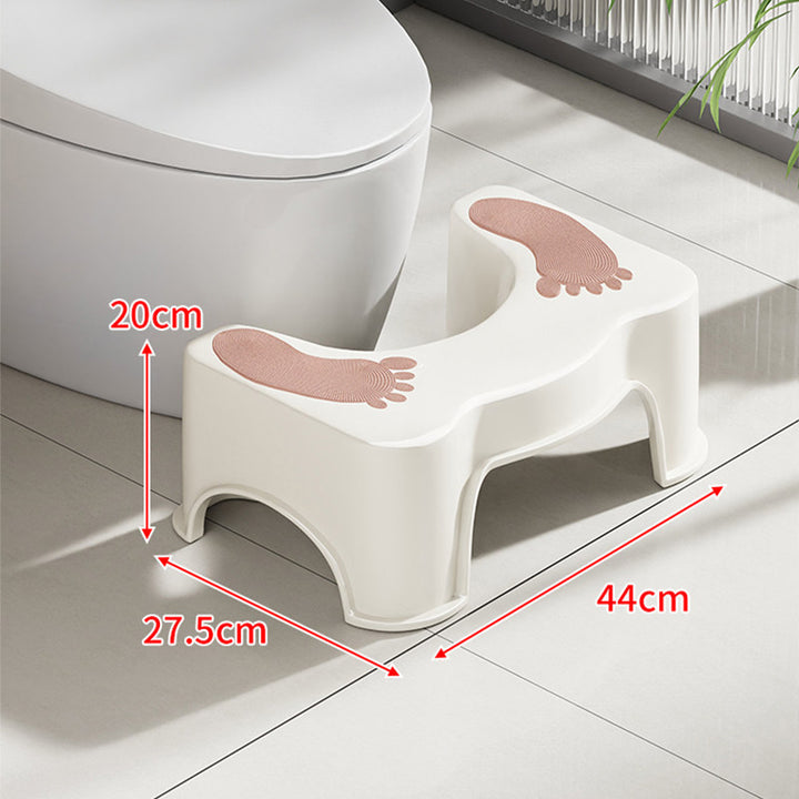 Ergonomic Bathroom Squatty Stool with Non-Slip Foot Pads