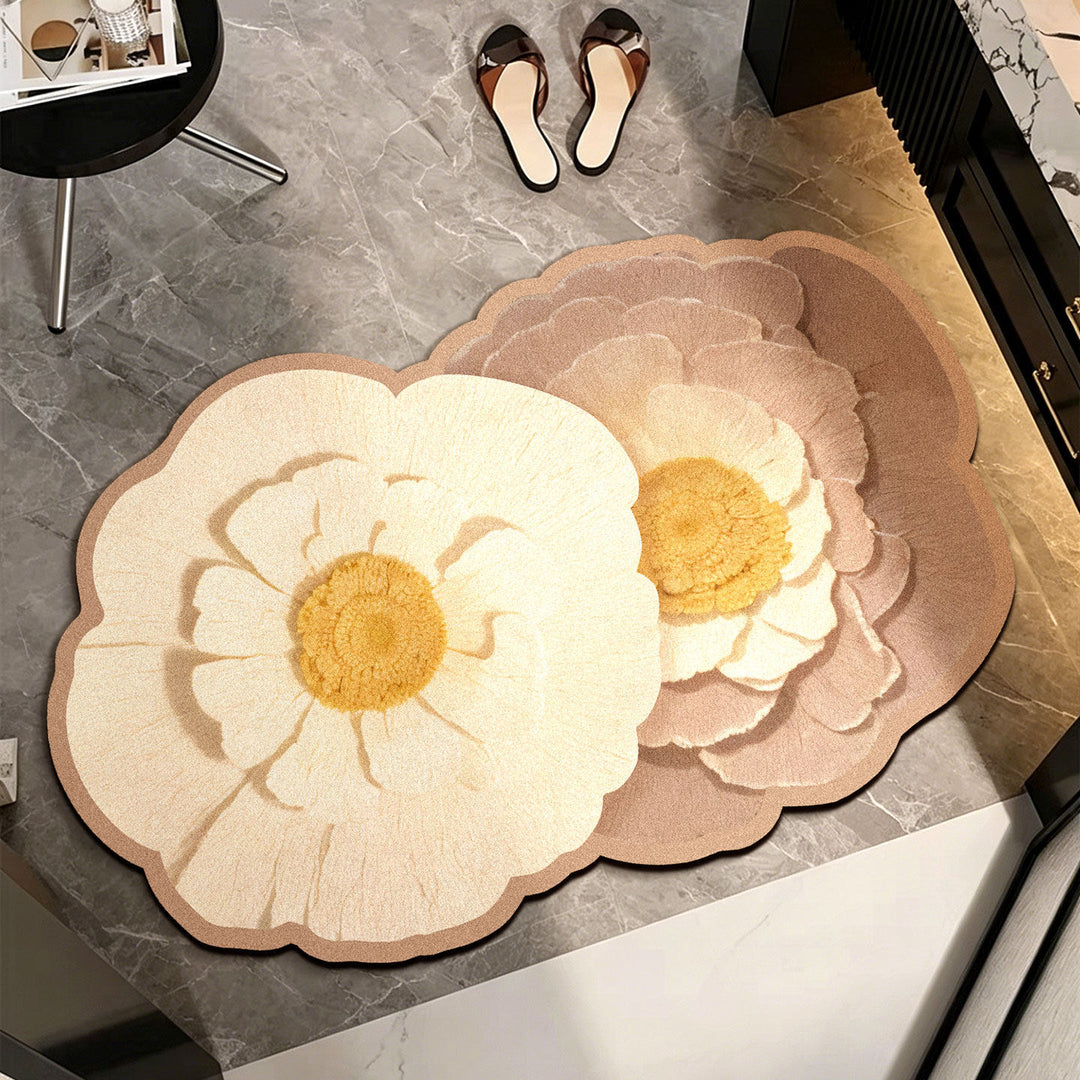 Luxurious Floral Pattern Bath Mat