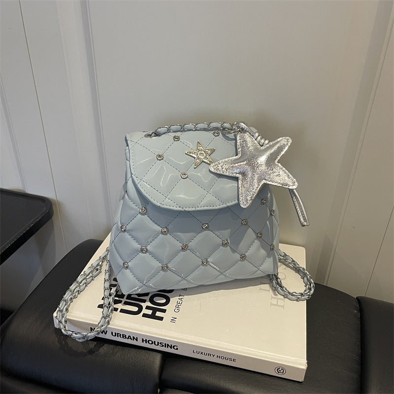 Quilted Star Detail Mini Backpack