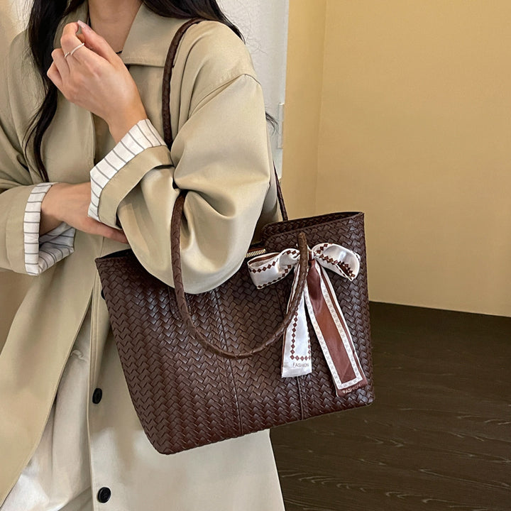 Woven Leather Tote Bag Stornfield