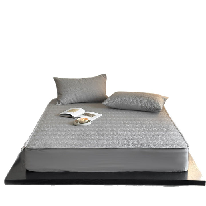 Quilted Breathable Microfiber Fitted Mattress Topper with Non-Slip Skirt