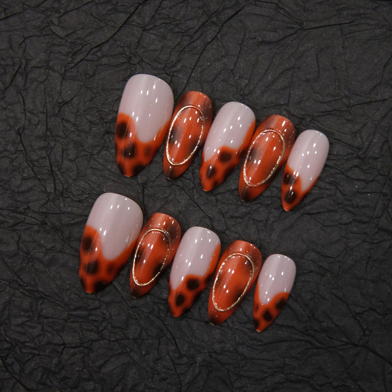 Stylish Stiletto Press-On Nail Set with Gem Accents