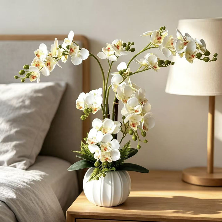 Elegant Faux Orchid Bouquet for Home Decor Display