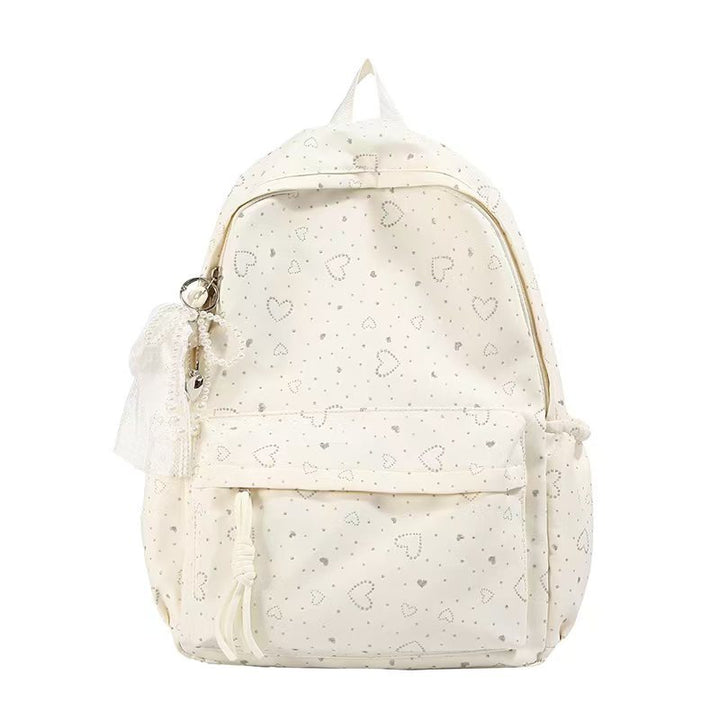 Backpack with Playful Heart Design and Practical Compartments Stornfield
