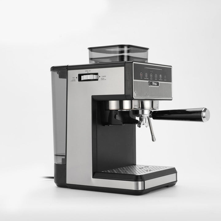 Espresso machine with integrated grinder and precise temperature settings Stornfield