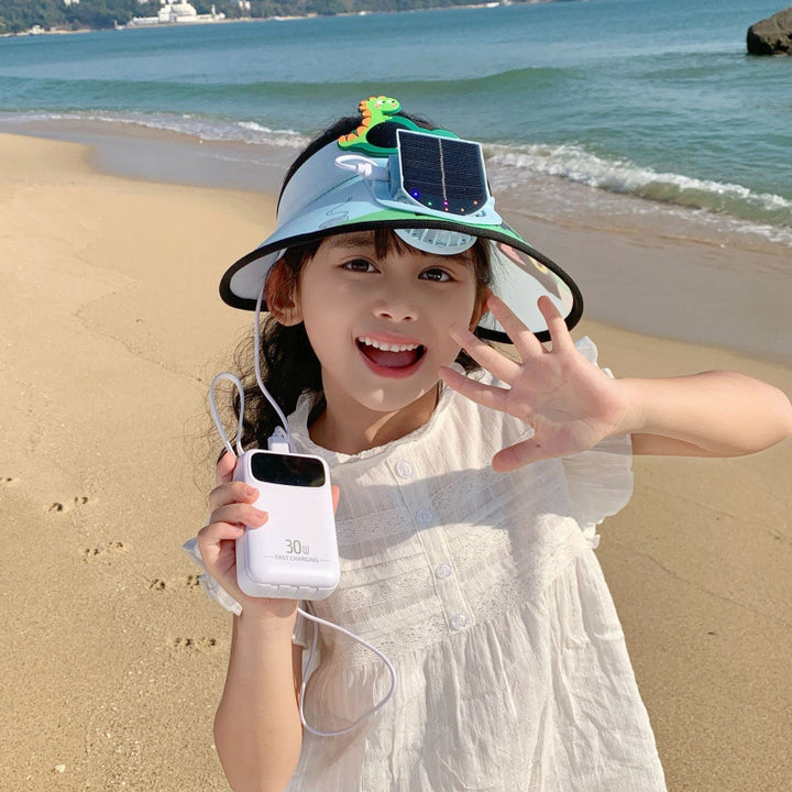 Solar Powered Fan Sunshade for Kids with Adjustable Closure Stornfield