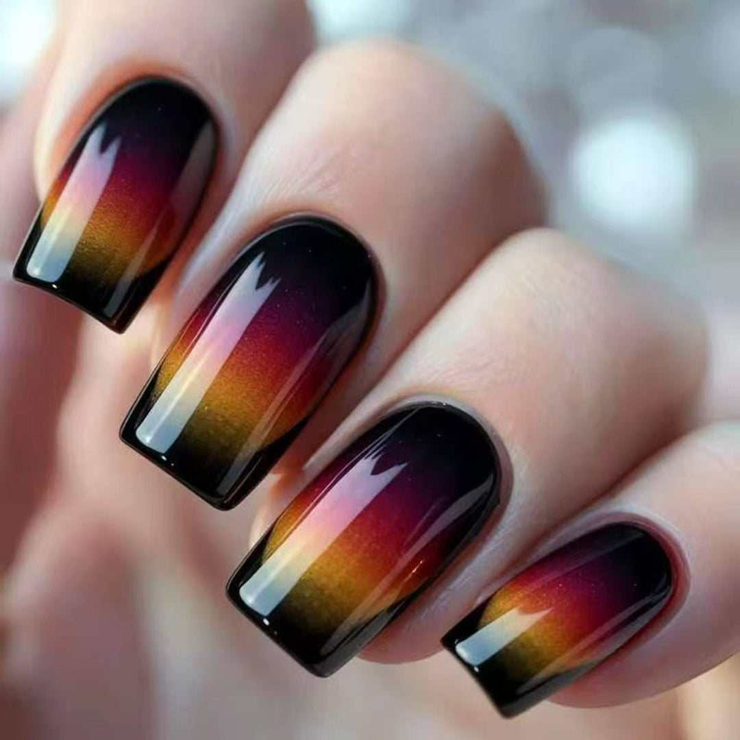 Creative artificial nails in elegant ombre design Stornfield