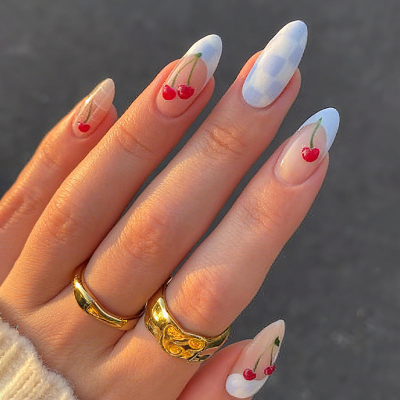 Artistic Cherry Blossom Press-On Nails