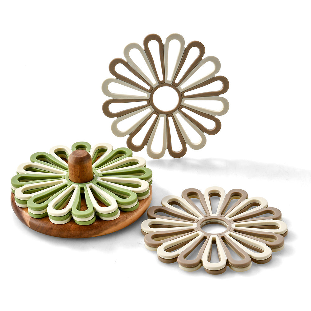 Elegant Silicone Coasters in Floral Design Stornfield