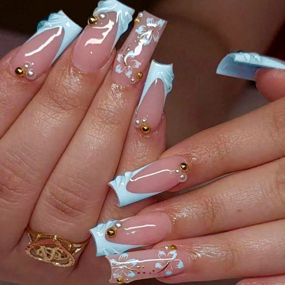 Decorative Press-On Nail Art Set