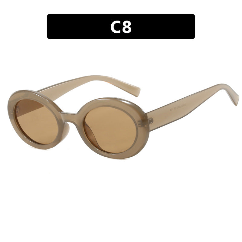 Women's round sunglasses with elegant plastic frame and UV protection Stornfield