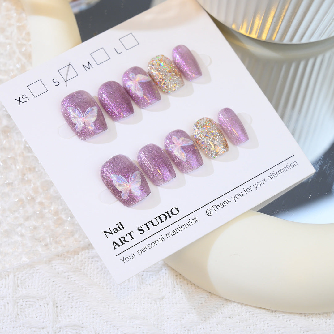 Glitter Butterfly Press-On Nail Set Stornfield