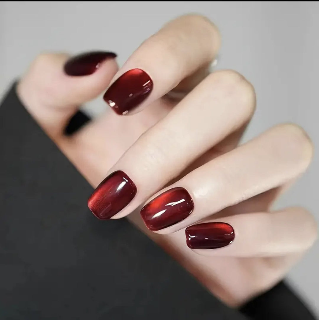 Glossy Red Press-On Nail Set Stornfield