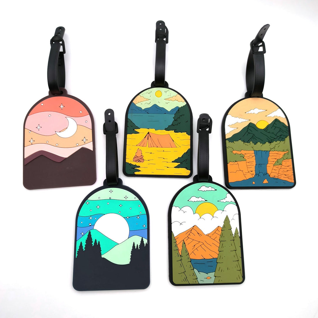 illustrated scenic silicone luggage tag Stornfield