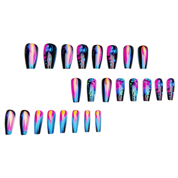 Creative artificial nails with neon accents Stornfield