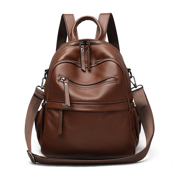 Multi-Functional Textured Leather Backpack Stornfield