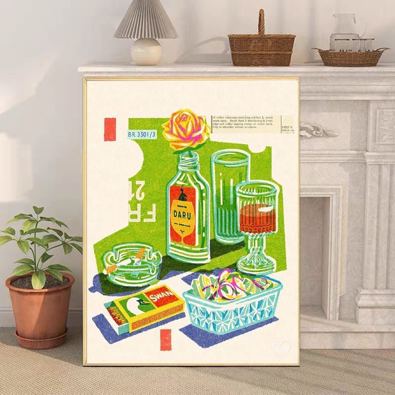Retro-Inspired Still Life Canvas Art Print Stornfield