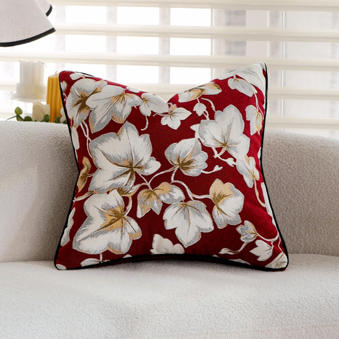 Decorative pillow with floral design