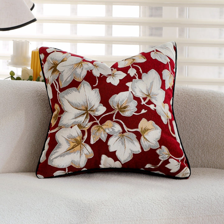 Decorative pillow with floral design