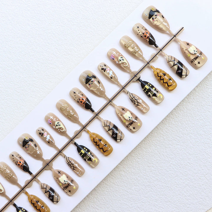 Halloween-Themed Press-On Nail Set Stornfield